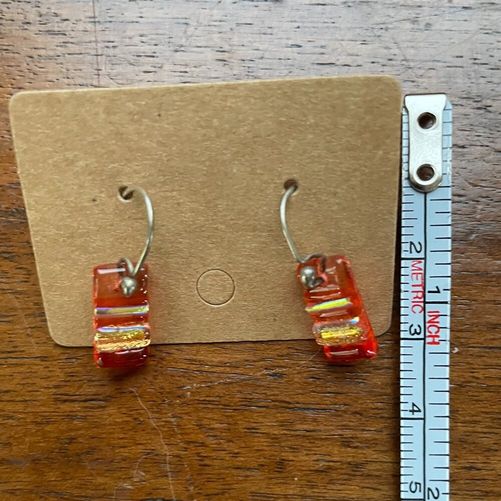 Bundle 3/$12 Orange Glass Drop Earrings